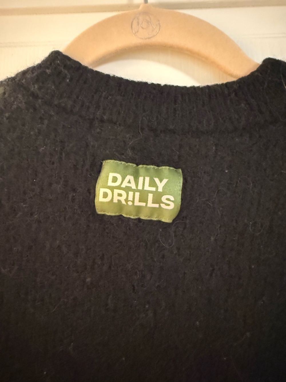 Daily Drills Black Single Button Sweater - Picture 3 of 3